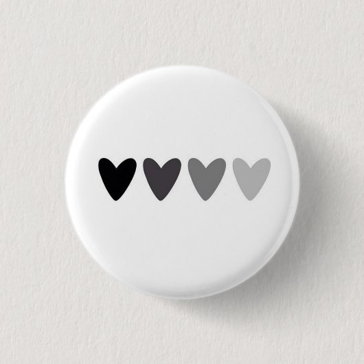 Badge Rond 2,50 Cm Bouton de effacement de coeurs (Devant)