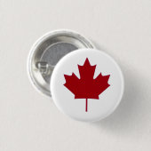 Badge Rond 2,50 Cm Bouton de feuille d'érable canadien (Devant & derrière)