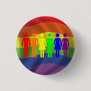 Badge Rond 2,50 Cm Bouton de fierté d'arc-en-ciel