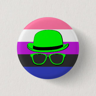 Badge Rond 2,50 Cm Bouton de Fierté de Genre Fluide de Dork Night