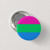 Badge Rond 2,50 Cm Bouton de fierté de Polysexual (Devant & derrière)
