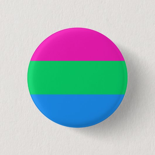 Badge Rond 2,50 Cm Bouton de fierté de Polysexual (Devant)