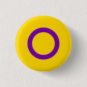 Badge Rond 2,50 Cm Bouton de fierté d'Intersex (cercle)