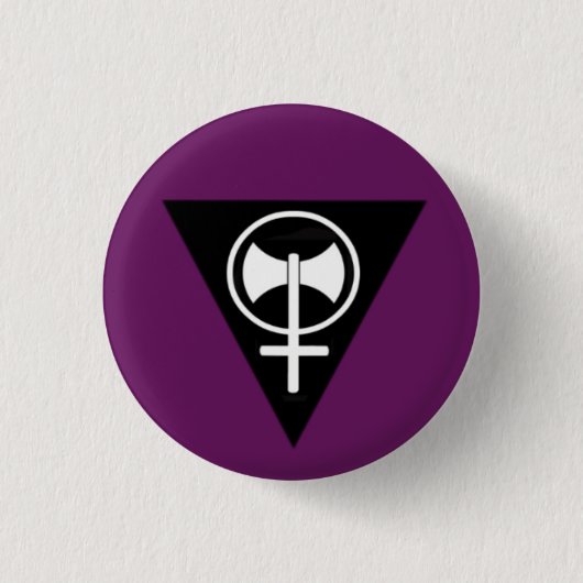 Badge Rond 2,50 Cm Bouton de fierté lesbienne - violet foncé (Devant)