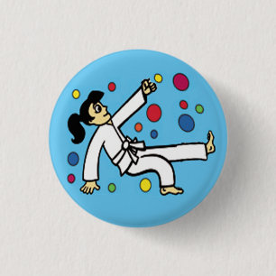 Badge Rond 2,50 Cm Bouton de fille de ballon