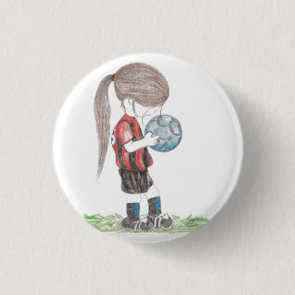 Badge Rond 2,50 Cm Bouton de fille du football