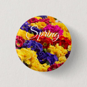Badge Rond 2,50 Cm Bouton de fleurs printanières