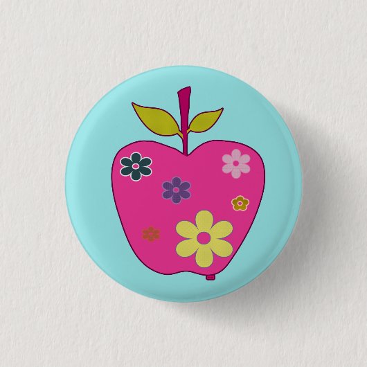 Badge Rond 2,50 Cm Bouton de FlowerApple (Devant)