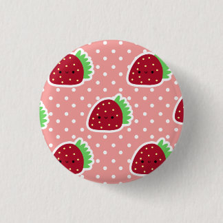 Badge Rond 2,50 Cm Bouton de fraises
