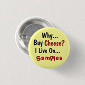 Badge Rond 2,50 Cm Bouton de fromage (Devant & derrière)