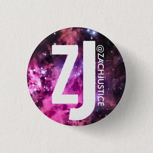 Badge Rond 2,50 Cm Bouton de galaxie de justice de Zach (Devant)