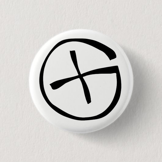 Badge Rond 2,50 Cm Bouton de Geocaching (Devant)