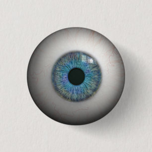 Badge Rond 2,50 Cm Bouton de globe oculaire d'oeil