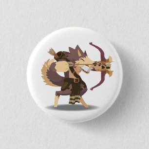 Badge Rond 2,50 Cm Bouton de Gnoll Archer