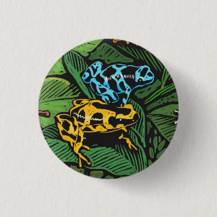 Badge Rond 2,50 Cm Bouton de grenouille de poison
