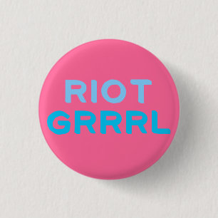 Badge Rond 2,50 Cm Bouton "de Grrrl d'émeute"
