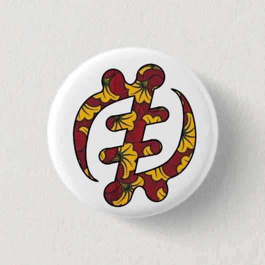 Badge Rond 2,50 Cm Bouton de Gye Nyame (Devant)