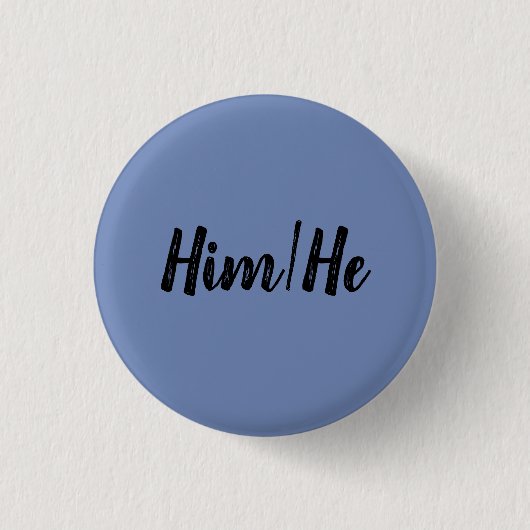 Badge Rond 2,50 Cm Bouton de HIm/He (Devant)