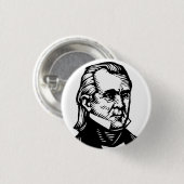 Badge Rond 2,50 Cm Bouton de James K Polk (Devant & derrière)