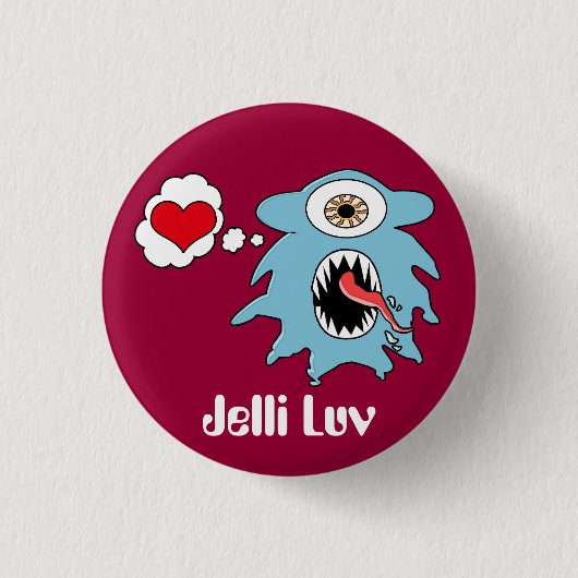 Badge Rond 2,50 Cm Bouton de Jelli Luv (Devant)
