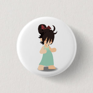 Badge Rond 2,50 Cm Bouton de jeune fille de Kawaii