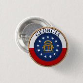 Badge Rond 2,50 Cm Bouton de joint de drapeau d'état de Géorgie (Devant & derrière)
