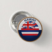 Badge Rond 2,50 Cm Bouton de joint de drapeau d'état de Hawaii (Devant & derrière)