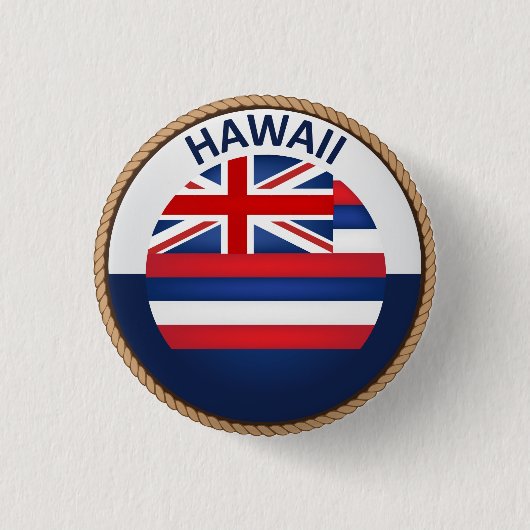 Badge Rond 2,50 Cm Bouton de joint de drapeau d'état de Hawaii (Devant)