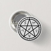 Badge Rond 2,50 Cm Bouton de joint - noir sur le blanc (Devant & derrière)