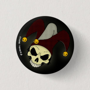 Badge Rond 2,50 Cm Bouton de Joker mort (petit)