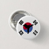 Badge Rond 2,50 Cm Bouton de joueur du Taekwondo (Devant & derrière)