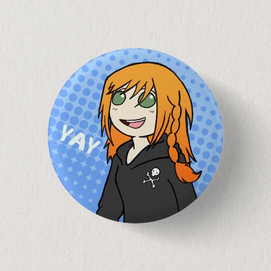 Badge Rond 2,50 Cm Bouton de Kaede (Devant)
