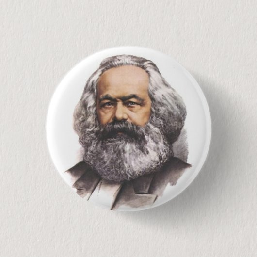 Badge Rond 2,50 Cm Bouton de Karl Marx (Devant)