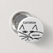 Badge Rond 2,50 Cm Bouton de Kitty (Devant & derrière)