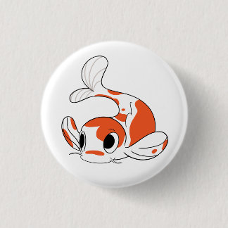 Badge Rond 2,50 Cm Bouton de Koi d'équipe - blanc