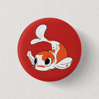Badge Rond 2,50 Cm Bouton de Koi d'équipe - rouge