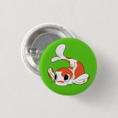 Badge Rond 2,50 Cm Bouton de Koi d'équipe - vert (Devant & derrière)