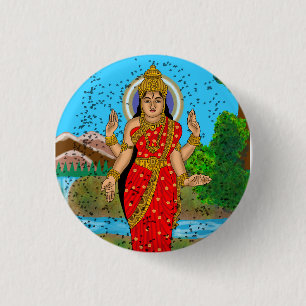 Badge Rond 2,50 Cm Bouton de la déesse Bhramari