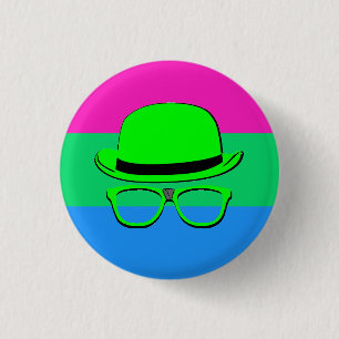 Badge Rond 2,50 Cm Bouton de la Fierté Poly de la Nuit Dork