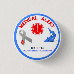 Badge Rond 2,50 Cm Bouton de la maladie de dent de Charcot Marie