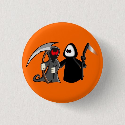 Badge Rond 2,50 Cm Bouton de la mort de faucheuse (Devant)