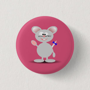 Badge Rond 2,50 Cm Bouton de la souris Animé