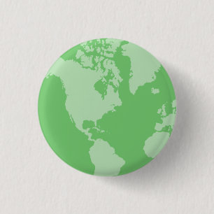 Badge Rond 2,50 Cm Bouton de la terre verte
