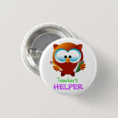 Badge Rond 2,50 Cm Bouton de l'aide du professeur (Devant & derrière)