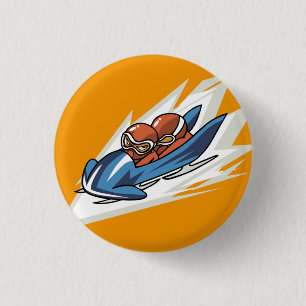 Badge Rond 2,50 Cm Bouton de l'air obscurci des sports d'hiver
