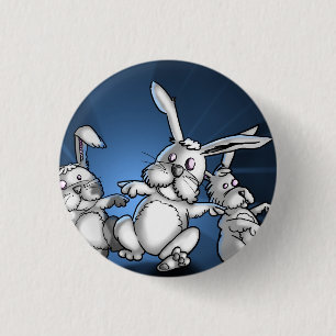 Badge Rond 2,50 Cm Bouton de lapins de zombi