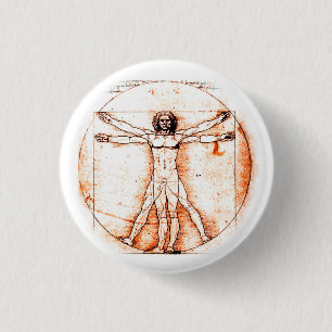 Badge Rond 2,50 Cm Bouton de Leonardo da Vinci