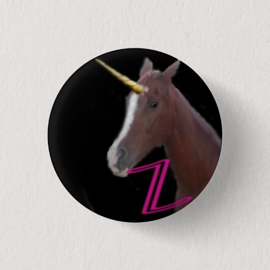 Badge Rond 2,50 Cm bouton de licorne (Devant)