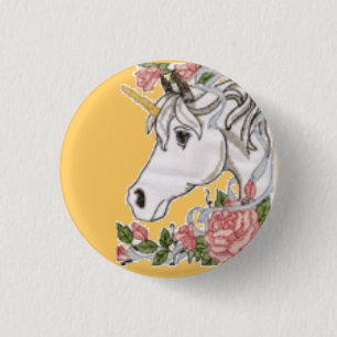 Badge Rond 2,50 Cm Bouton de licorne ! 2