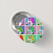 Badge Rond 2,50 Cm Bouton de licorne de bruit (Devant & derrière)